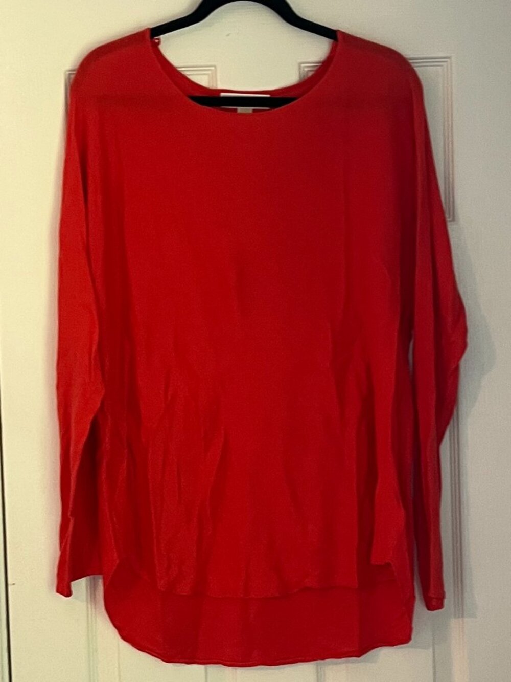 MICHAEL Michael Kors Red Knit Long Sleeve Blouse